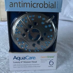 Antimicrobial Luxury Shower Head - Silver and Blue